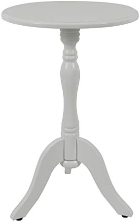 Decor Therapy Simplify Pedestal Accent Table, Satin White 15" x 15" x 24" by Unknown