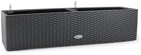 Dexceder 31.5 Inch Self Watering Rail Window Box (Deep Gray) by Dexceder