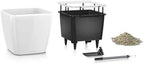 Lechuza Quadro LS 28 Charcoal Metallic, Self-Watering Square Planter, H10.2 L11 W11 in - Image 5