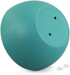 Meowell 12 inch Large Hanging Planters for Indoor Outdoor Plants, 2 Pack Hanging Flower Plant Pots with Drainage Holes and Chain for Garden Porch, Plastic Hanging Baskets for House Plants, Blue Green - Image 3