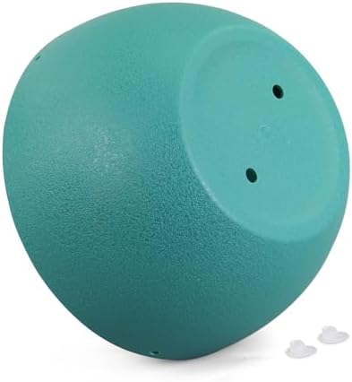 Meowell 12 inch Large Hanging Planters for Indoor Outdoor Plants, 2 Pack Hanging Flower Plant Pots with Drainage Holes and Chain for Garden Porch, Plastic Hanging Baskets for House Plants, Blue Green - Image 3