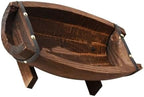 Wooden Half Planter Rustic Plant Container with Base Tray for Outdoor Plants Unique Garden Decor for Weddings and Patios by Ifundom