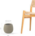 Fab Habitat Beryl Handmade Round Metal Planters in Verde/Sage Green - Small, Indoor/Outdoor, Lightweight with Drainage Holes - Image 4