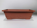 18" Inch Terracotta Style Window Box Plastic Planter - Rectangular Large Flower Boxes for Outdoor Plants, Lightweight Clay-Look, Indoor Herb Gardens & Willow Sills, Durable, Patio, Garde (10) by Unknown