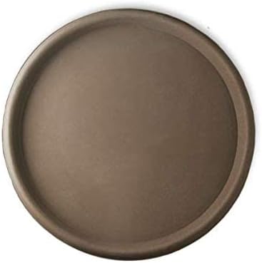 Crescent Garden Universal Round Planter Saucer, Heavy Duty Drainage Dish for Plant Pots, Extra Large Plant Dish, Indoor & Outdoor Plant Tray - Mocha Brown (19.75" Inner, 22" Outer Diameter) by CrescentGarden
