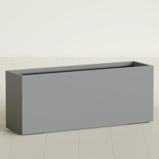 Greenline Leo Tall Rectangular Fiberglass Planter, Outdoor Planter Box by GreenlinePlanters