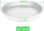 4 Pack of 16 inch Plant Saucer (13.5" Base), Heavy Duty Plastic Plant Tray for Pots, Bird Bath Bowls, Plant Drip Saucers for Planter 14"/15"/16" (White) - Image 3