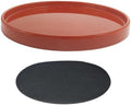 Yukfona Ceramic Plant Saucer Tray 10 Inch Red Terracotta, 10.83" OD x10.24 ID x1.1 Deep Fits Flower pots Bottom≤ 10.24",Heavy Duty Glazed Round Planter Drip with Catch Basin for Indoor Outdoor Plants by YUKFONA
