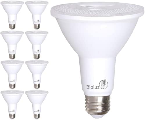 Bioluz LED 8 Pack PAR38 LED Light Bulb 90 CRI 12W = 100-120 Watt Replacement, Daylight 5000K, Dimmable Light Bulbs Flood Lights Outdoor/Indoor UL Listed Light Bulbs Title 20 High Efficacy LED Bulbs by Bioluz+LED