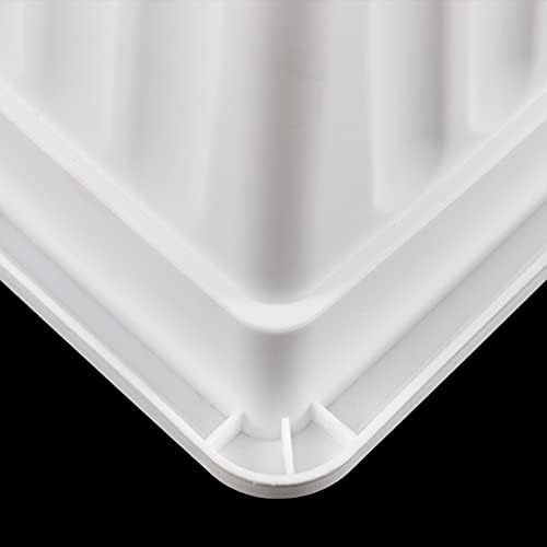 HAKZEON 6 Pack 17 Inches Plastic Flower Box Planters with Trays, Countryside Flower Window Boxes with 30 Plant Labels, White Rectangular Vegetable Planters for Windowsill, Porch, Balcony, Garden - Image 3