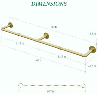 SOFITORG 65.7" Metal Plant Hanging Rod with 6 Chains, Pots Not Included - Image 6