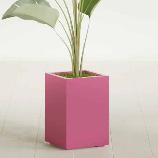 Greenline Leo Tall Rectangular Fiberglass Planter, Outdoor Planter Box - Image 2