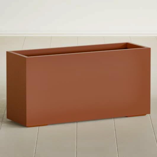 Greenline Leo Tall Rectangular Fiberglass Planter, Outdoor Planter Box by GreenlinePlanters