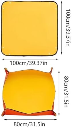 2 PCS Foldable Waterproof Repotting Mat 1x1m Portable Gardening Station for Indoor, Keeps Home Clean for Potting, Pruning & Plant Care for Plants Transplanting(Yellow) - Image 7