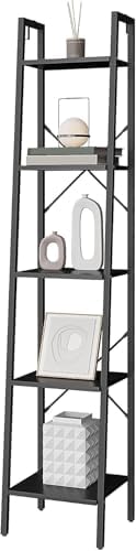 Hzuaneri Ladder Shelf, Bookshelf, Freestanding Corner Storage Shelf - Image 4