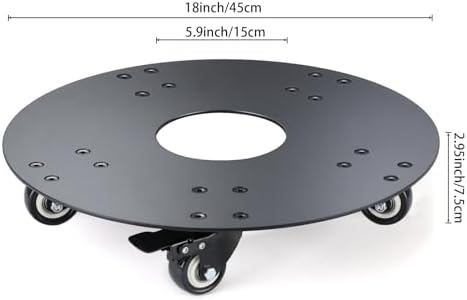 Plant Stand with Wheels,3.0mm Thick Aluminum Alloy Plant Caddy with Wheels Heavy Duty, Rolling Plant Stand Holds 18 Inch and 500lbs(Black) - Image 2