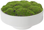 NAHARO New Moss Bowl, Handmade Ceramic Bowl. 11" Artificial Moss Centerpiece for Home Decoration, Living Room, Office by NAHARO