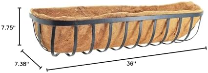 Arcadia Garden Products Hanging Window Basket Metal Trough, 36-inch - Image 6