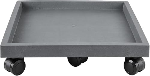19.7 Inch Square Rolling Plant Caddy Saucer with Wheels, Heavy Duty Wheeled Planter Stand for Potted Plant, Coaster Roller Base Tray with Casters, Flower Pot Dolly Holder for Indoor Outdoor by NAZKAENPlanterCaddies