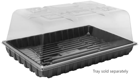 SUNPACK Sundome Plastic Multi-Vented Humidity Dome, Clear, 7" - Ideal for Greenhouses or Indoor Growing, Able to Adjust Humidity with Vents - Image 4