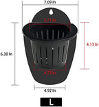 HOSTIC 7 Packs Lazy Flower Pots Shelf Water Planter Pot of Walls Self Watering Flowerpot with Hooks Suitable for Indoor and Outdoor Black - Image 4
