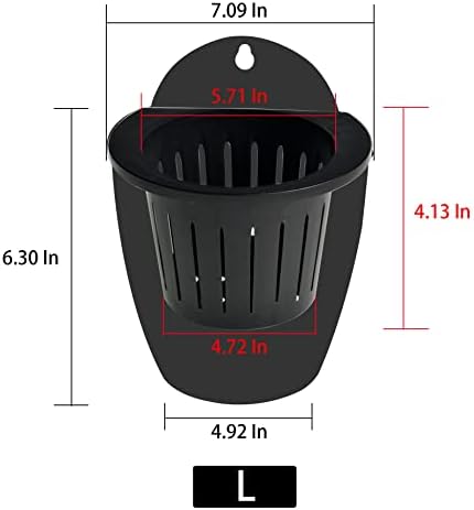 HOSTIC 7 Packs Lazy Flower Pots Shelf Water Planter Pot of Walls Self Watering Flowerpot with Hooks Suitable for Indoor and Outdoor Black - Image 4