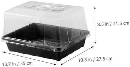 HOMSFOU Seedling Starter Tray with Humidity Dome Plastic Potting Tray for Plants with Elevated Cover Suitable for Indoor Seed Starting and Plant Propagation - Image 2