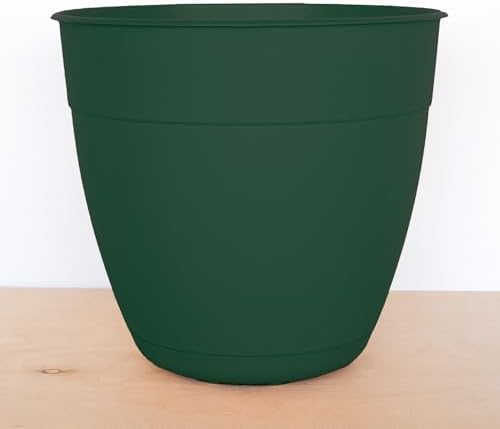 Bloem Dayton 20" Recycled Plastic Planter with Saucer, Turtle Green, 2-Pack - Image 6