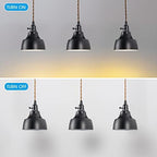 3 Light Plug in Pendant Light Cord 22FT Farmhouse Hanging Lamp - Image 3