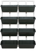 Vertical Wall Hanging Planter, 8 Pockets Indoor and Outdoor Plant Stand with Detachable Hooks & Container Boxes, 4-Tier Hanging Planter Rack for Flowers Vegetables Herb, Army Green by Unknown