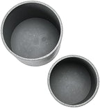 Main + Mesa Modern Boho Embossed Metal Planters with Stands, Charcoal Grey and Gold, Set of 2 Sizes - Image 5
