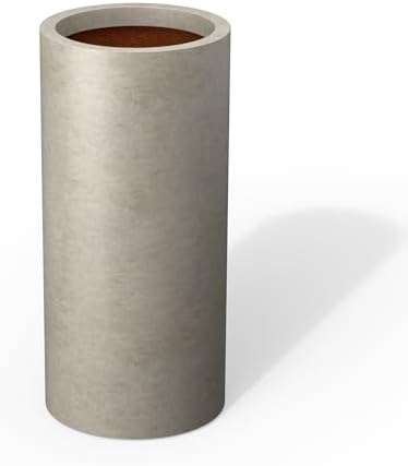 Kante Weathered Concrete Planter 27.8" Tall All-Weather Round Large Pot by Unknown