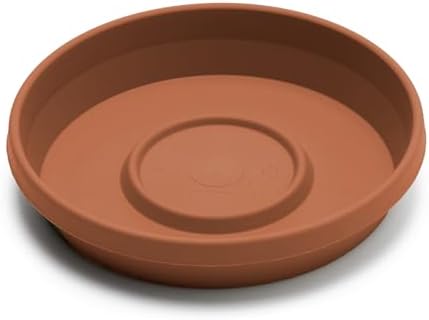 Bloem Terra 24" Round Plastic Plant Saucer, Lightweight UV-Resistant Indoor/Outdoor Flower Pot Tray - Fits 24-inch Planter Pots, Terra Cotta, 2-Pack - Image 3