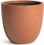 DTY Mount Yale 19.7" D x 18.9" H (Pot Opening 15.4") Fiberstone Planter with Drainage Hole, Weather Resistant for Indoor and Outdoor, 2 Extra Coco Mats - Terracotta, Large by DTY