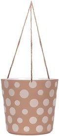 Blue Sky Ceramic Hanging Polka Dot Sand 6.5'' Flower Pot, Multi Color by BlueSkyClayworks