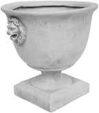 Merax MGO 13'' Tall Garden Urn Planter with Drainage Hole, Handmade Lightweight Urn for Flowers, Herbs & Succulents, Indoor & Outdoor Decorative Pot, Antique White - Image 7