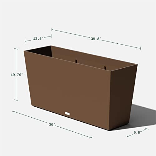Veradek Pure Series Midori Planter & Drip Tray - Wide Outdoor Planter Set - Image 6