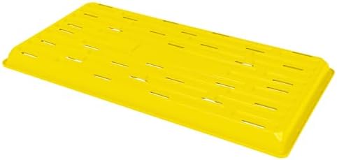 SUNPACK 10" x 20" Heavy Duty Shallow Plastic Seed Starting Tray, Yellow, 1" (Pack of 30) - Lined with Drainage Holes for Excess Water and Aeration, Ideal for Greenhouses or Indoor Gardening - Image 3