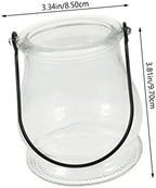 IMIKEYA 4pcs Hanging Candlestick Infusion Bottle Wedding Table Decor Crystal Glass Plant Terrarium Glass Votive Candle Holder Globe Plant Terrariums Home Decor Iron Cylindrical Light Stand - Image 5