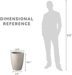 Kante Small Round Tapered Weathered Concrete Planter 18.1" Tall, Outdoor - Image 7