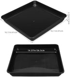 DOITOOL 2 pcs Square Plant Saucer 16 inch Plastic Plant Tray for Indoor Outdoor Potted Flowers No Hole Drip Tray Water Catcher Base Plate for Pots and Seed Starting - Image 4