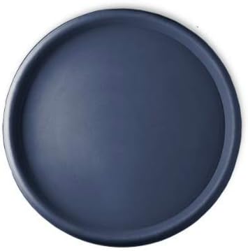 Crescent Garden Universal Round Planter Saucer, Heavy Duty Drainage Dish for Plant Pots, Extra Large Plant Dishes Saucer, Indoor & Outdoor Plant Tray - Midnight Blue (23" Inner, 25.5" Outer Diameter) by CrescentGarden