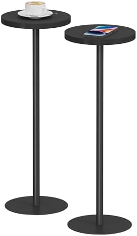 TUTOTAK Tall Round Side Table, Small End Table, Drink Table, Pedestal Table by ChoosetutotakFurnitureBuildYourCozyHome