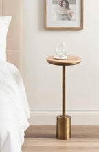 Kate and Laurel Xyler Modern Metal and Wood Round Drink Table - Image 4