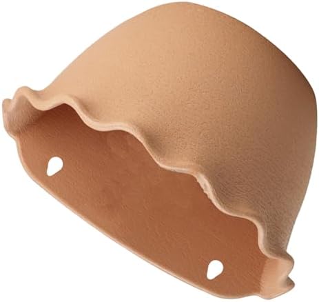 Alasum Semi Circle Plastic Flower Pot Wall Mounted PP Resin Brown by Alasum