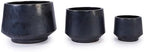 9 Inch Ceramic Planter Set of 3, 15/11/9 Inch, Antique Black - Image 4