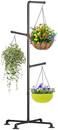 Plant Hanger Indoor,Corner Hanging Plant Stand,Heavy Duty Metal Hanging Plant Holder for Indoor Plants,Living Room,Balcony,Bedroom,Garden by Lengfkus