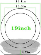 OVZILKI 2 Pack of Plant Saucer Tray 19 inch, Heavy Duty Plastic Pot Plant Drip Trays Saucers for for Indoors Outdoor, Plant Water Tray for Planters 16-19" (19", Beige) - Image 2