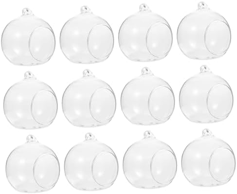 Xmas 12pcs Glass Globe Hanging Terrarium for Plants, Household Decor by TOGEVAL