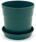 12-Piece Plant Pot & Saucer Set, Green - Image 5